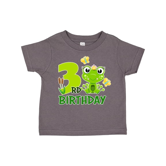 Inktastic 3rd Birthday Princess Frog Girls Toddler T-Shirt