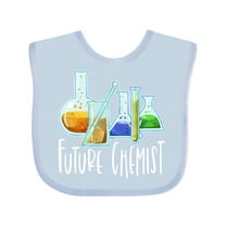 Inktastic Future Chemist with Beakers, Test Tubes and Formulas Boys or Girls Baby Bib