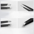 thumbnail image 3 of 4 piezas de acero inoxidable Yuyangstore pinza para cejas inclinada plana Negro, 3 of 8