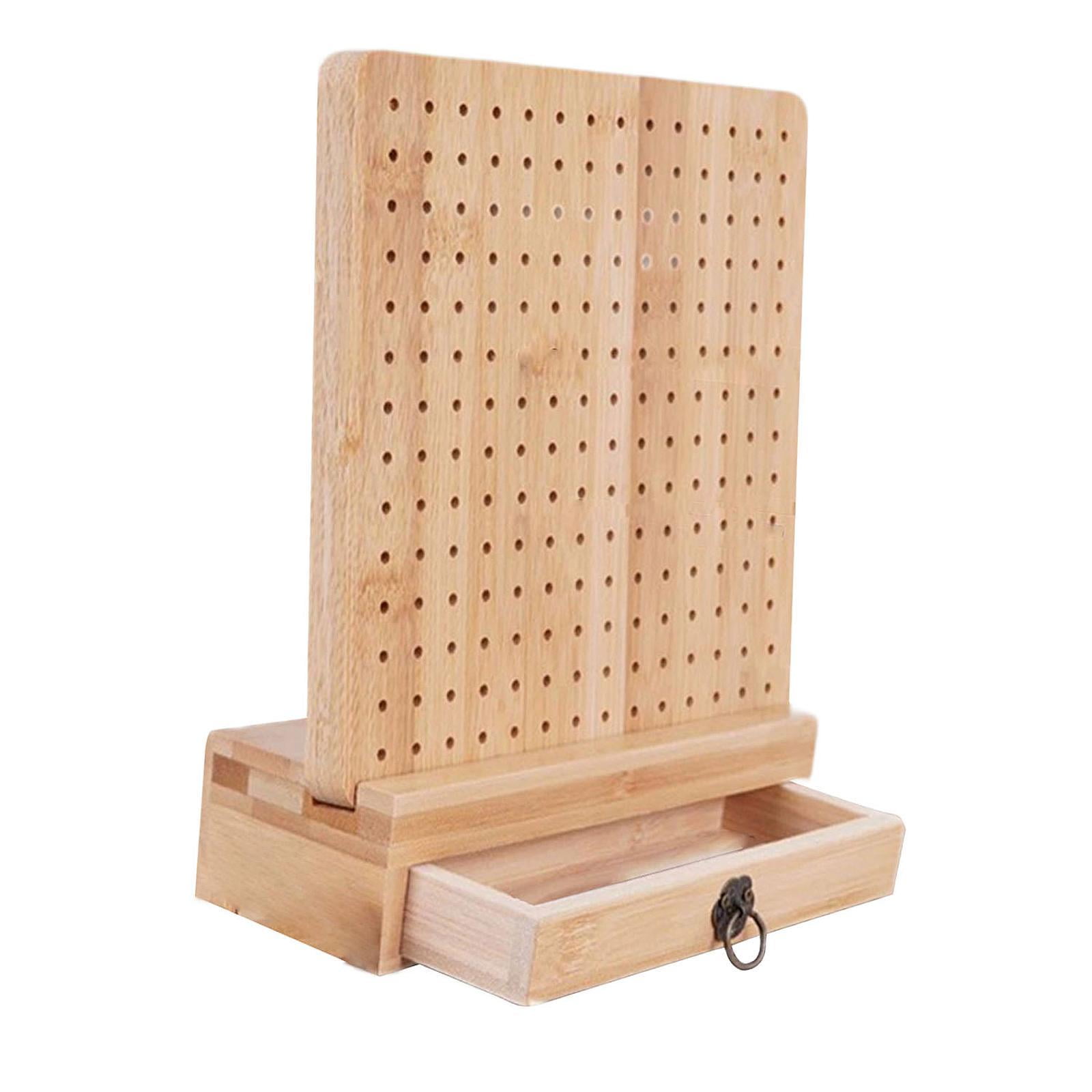 Abbraccia Crochet Blocking Board, Pegboard for Crocheting, Wooden Holeboard with Warehouse Drawer for Knitting And Crocheting with Handmade DIY Crochet Board