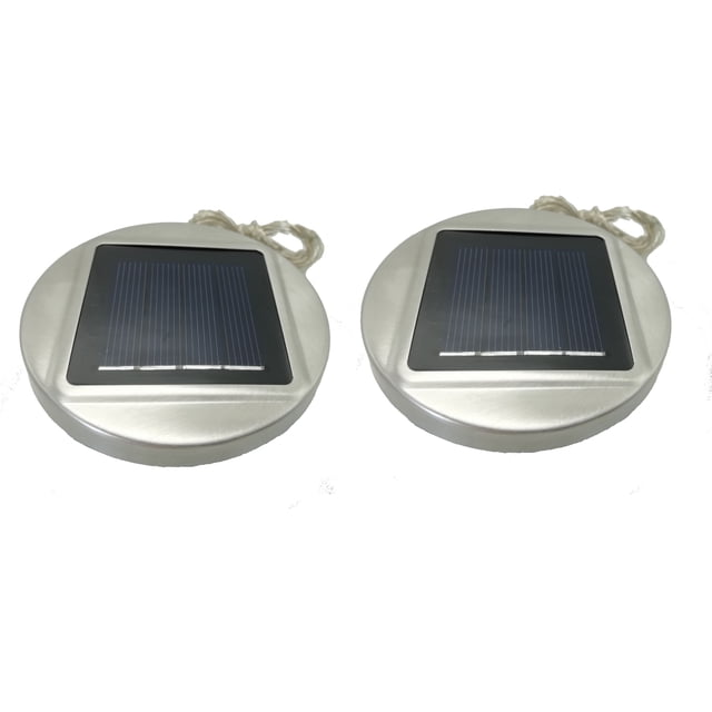 stanreset 2Pcs 8cm/15inch Round Replacement Solar Light Tops With 30 LEDs Waterproof 30 lights warm white