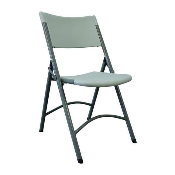 Manufacturer Varies Folding Chair,Blow Molded,White 4NHN5