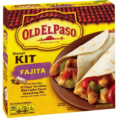 Old El Paso Fajita Dinner Kit 125 Oz Box Walmartcom