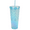Aqua Blue Sunray, variant on Mainstays 26-Ounce Capacity Plastic Double Wall Insulated Iridescent Textured Tumbler with Straw, Black