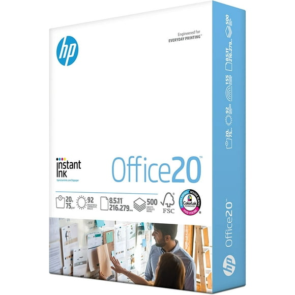 Premium 8.5x11 Office Printer Paper, 20 lb, 1 Ream (500 Sheets), 92 Bright, FSC Certified, Made in USA, Compatible with Model 112150R