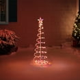 thumbnail image 3 of Northlight 4ft Lighted Spiral Christmas Tree with Star Tree Topper, Multi Lights, 3 of 9