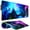 02 Dazzling Galaxy, variant on Gaming  Pad, Large Mousepad with  Light, Keyboard Pad Gaming Accessories for Desk, Non-Slip Rubber Base Big  Mat for Gamer, 31.5 X 11.8 Inch, Dazzling Galaxy