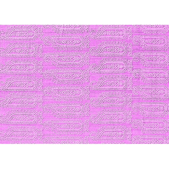 Ahgly Company Indoor Rectangle Solid Pink Modern Area Rugs, 2' x 4'