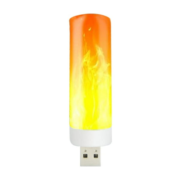 1pcs USB Atmosphere Light LED Flame Flashing Candle Lights Lamp for Camping