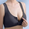 thumbnail image 2 of SMihono Women Sexy Lace Frongt Button Shaping Cup Adjustable Shoulder Strap Large Size Bra Womens Bra Wireless Bralette Full Coverage Sport Everyday Sports Bra Black XL, 2 of 4