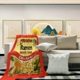 thumbnail image 4 of 1pc 280gsm Instant Noodle Soup Chicken Flavor Ramen Blanket Soft Cozy Lightweight Flannel Fluffy Microfiber All Season Funny Food Blanket Fuzzy Plush Throw Blankets For Couch Sofa Bed, 4 of 6