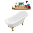 thumbnail image 2 of 61" Streamline N480BGL-IN-BGL Clawfoot Tub and Tray With Internal Drain, 2 of 9