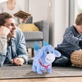 thumbnail image 6 of Interactive Walking Donkey Plush Toy,Realistic Braying Electronic Pet,Soft Stuffed Farm Animal Toy,Emotional Development Companion,Screen-Free Active Play,Creative Festival Birthday Gift, 6 of 6