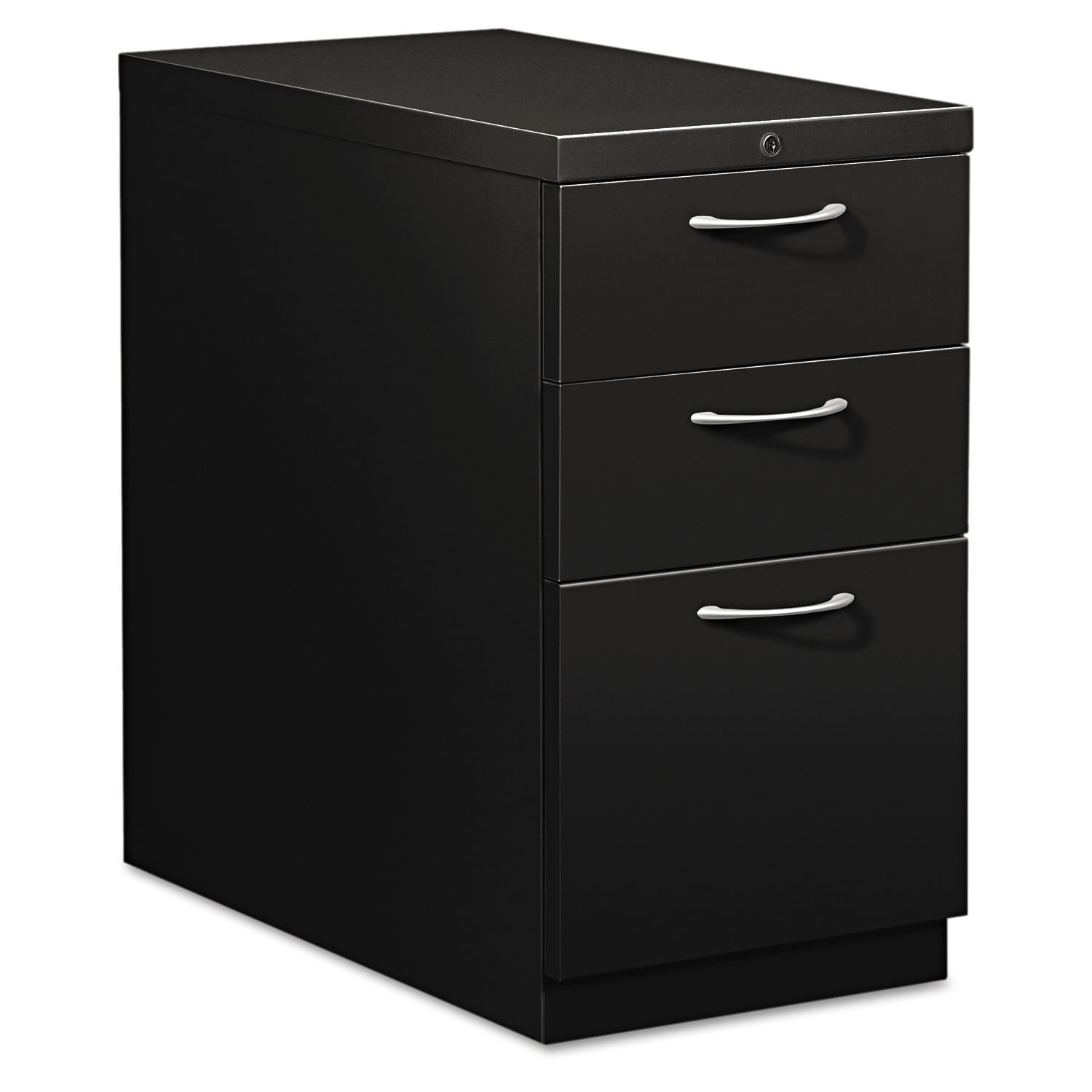 HON Flagship Mobile Box/Box/File Pedestal, Arch Pull, 287/8d, Black