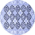 thumbnail image 1 of Ahgly Company Machine Washable Indoor Round Persian Blue Traditional Area Rugs, 3' Round, 1 of 4
