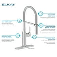 thumbnail image 2 of Elkay LKAV1061LS Avado Single Hole Kitchen Faucet with Semi-professional Spout and Forward Only Lever Handle, Lustrous Steel, 2 of 4