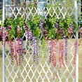 thumbnail image 3 of Ruanlalo Artificial Silk Flower Garland Vine Wisteria Leaf Hanging Wedding Party Decor Pink, 3 of 6