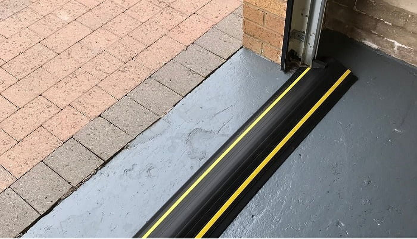 2" High Garage Door Flood Barrier Threshold Kit ‘GARADAM’ (8'3") | Flexible PVC | Complete Kit Includes 2 Adhesives | GaraDry