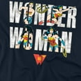 thumbnail image 3 of Wonder Woman Ww 80Th Illustrated Type Kids T Shirt (3) for Youth Toddler Boys and Girls, Navy, 3 of 5