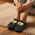 thumbnail image 3 of Uourmeti Yellow Butterfly Galaxy Casual Slippers Soft Plush Fuzzy Comfy Non Slip Indoor Outdoor House Shoes Warm Cozy Memory Foam Sole Lightweight For Women, 3 of 6