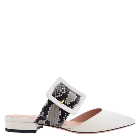 Bally Jemina Pointed-Toe Leather Mules, Brand Size 35 ( US Size 4.5 )
