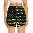 thumbnail image 2 of Rocae American Flag Camo for Women's Athletic Shorts Quick Dry Workout Hiking Shorts With Pockets for Running, Yoga, Gym, Sports Medium, 2 of 9