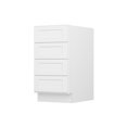 thumbnail image 5 of Furinno Shaker Drawer Base Kitchen Cabinet With 4-Drawers, Ready to Assemble, 24 D x 18 W x 34.5 H, White, 5 of 9