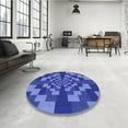 thumbnail image 4 of Ahgly Tapis Rectangulaire Lavable en Machine Intérieur Transitionnel Bleu Ciel, 2 Pieds x 5 Pieds, 4 of 7