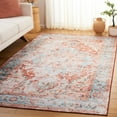 thumbnail image 2 of SAFAVIEH Tucson Caroline Oriental Machine Washable Area Rug, Turquoise/Rust, 8' x 10', 2 of 8