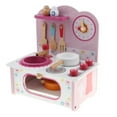 thumbnail image 1 of House Kitchen Cookware Playset Kid Pretend Toy Cooking Water Tank  Bench  Utensils Kitchenware Set Girls Gifts, 1 of 6
