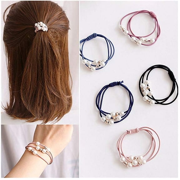 10 Pack Elastic Hairband Ponytail Holders, Hair Ties for Daily Hair Styling, TIKA