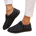 thumbnail image 6 of EKVAHL Womens Polka Dot Leopard Print Lace Up Rounde Toe Loafers, Soft Faux Suede Lightweight Casual Boat Shoes, Slip Resistant Comfortable Flat Walking Shoes, 6 of 6