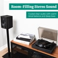 thumbnail image 3 of Electrohome Montrose Record Player Stereo System, 4" Bluetooth Powered Bookshelf Speakers, Belt-Drive Turntable with Audio-Technica Stylus, Speed Control Motor, Built-in Preamp, Wood Plinth, 3 of 8