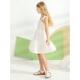 thumbnail image 5 of GYRATEDREAM Girls Dress Smocked Elastic Sundress Bow Straps Dress Summer Beach Casual Wear 6-14 Years, 5 of 9