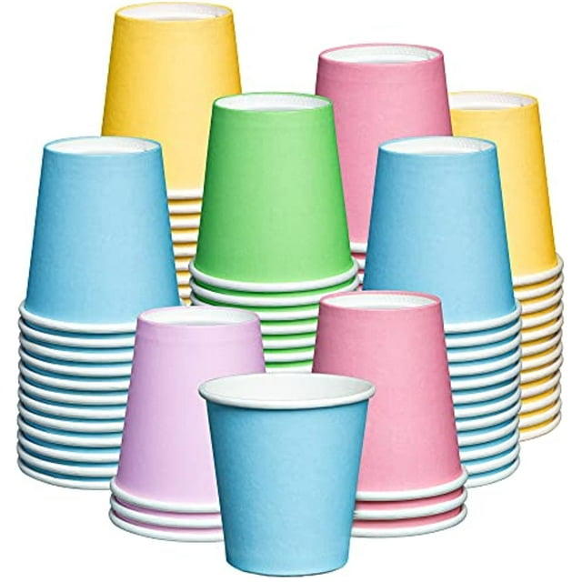 [300 Count] 3 Oz. Small Paper Cups, Disposable Mini Bathroom Mouthwash