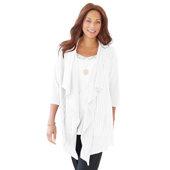 Catherines Women's Plus Size Lovely Layers Drape Cardigan