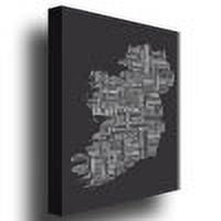 Trademark Art "Ireland City Map V" Canvas Wall Art by Michael Tompsett