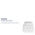 thumbnail image 3 of BizChair Hard White Tufted Vinyl Chiavari Chair Cushion, 3 of 4