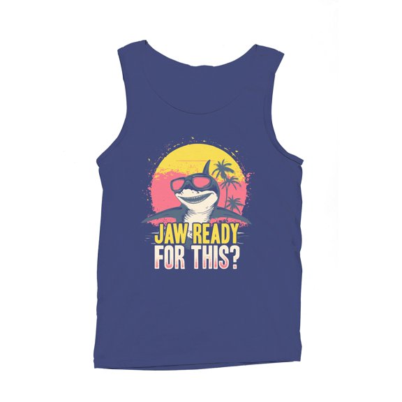Jawsome Sunset Shark Vibes Men's Tank Top
