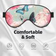 thumbnail image 3 of PAYOHTO Peony Roses Butterfly Soft Sleep Mask Comfort Pure Silk Eye Cover for Travel Office Camping, 3 of 7