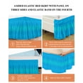 thumbnail image 6 of Summer Abstract Bed Skirt Geometric Gradient Blue Ocean Wave Bed Skirts California King Size 16 Inch Drop, Wrap Around Dust Ruffle&nbsp;Bedskirt with Adjustable Elastic Belt for Queen Size Beds, 6 of 7