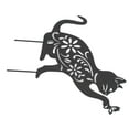 thumbnail image 3 of Estatuilla Gato Negro Sincero de metal hueco para decoración del hogar jardín y patio trasero, 3 of 10