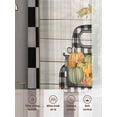thumbnail image 6 of Sweet Farm Sheer Curtains 54 inches Long, Thanksgiving Pumpkin Truck Black Plaid Wood Grain Light Filtering Sheer Window Curtains Rod Pocket Voile Drapes for Bedroom Living Room, 2 Panels 52"W x 54"L, 6 of 7