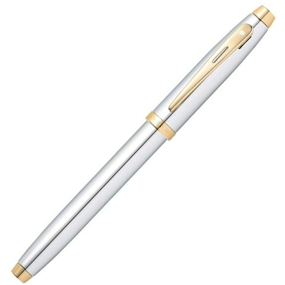 Sheaffer E0934043 100 Bright Chrome Barrel Fountain Pen, Fine Nib
