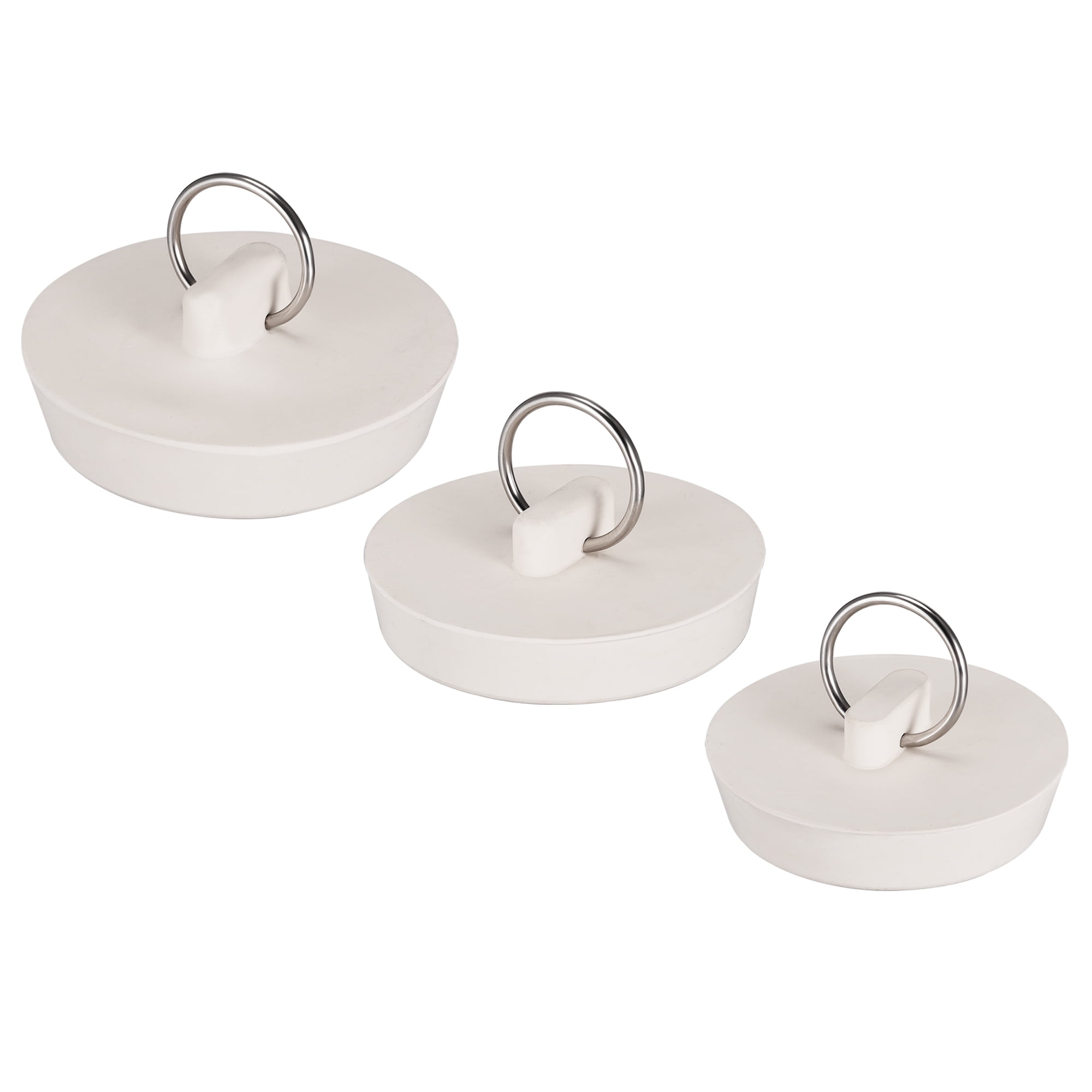 Uxcell 1.69'/1.85'/2' 3 Sizes Rubber Sink Drain Stopper Plug 1Set (3 Pieces)