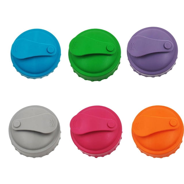 1/6PCS Soda Can Lids Covers Silicone Caps Fresh Keeping Reusable Beer-Coke-Drink