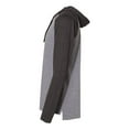 thumbnail image 3 of Lat Apparel 6917 Men's Hooded Raglan Long Sleeve, Granite Heather/Vintage Smoke/Black, Small, 3 of 4