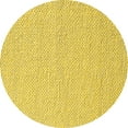 thumbnail image 1 of Ahgly Company Indoor Round Solid Yellow Modern Area Rugs, 6' Round, 1 of 4