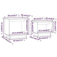 thumbnail image 4 of vidaXL Nesting Coffee Tables 2 pcs Black Solid Wood Pine, 4 of 5