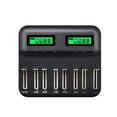 thumbnail image 4 of 8 Slots Smart USB Battery Charger Digital Display AA AAA C D Battery Charger, 4 of 9